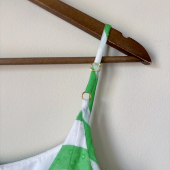 Lilly Pulitzer Antonia Fit & Flare Dress Sz 8 Green Awning Stripe - Picture 6 of 10